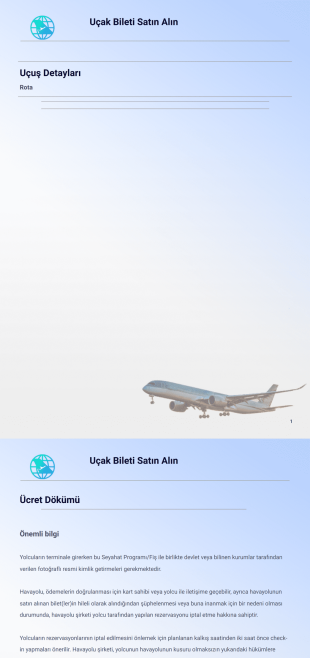 Uçak Bileti Örneği - PDF Templates